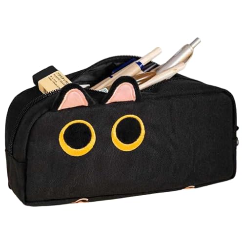 zwxqe Katzen-Federmäppchen, Schreibwaren-Aufbewahrungstasche, multifunktionaler Organizer, Reißverschluss-Federmäppchen, Kinder-Federmäppchen, Teenager-Organizer, Schüler-Federmäppchen, von zwxqe