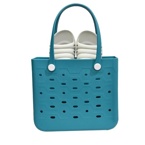 zwxqe Strandtasche mit großem Fassungsvermögen, leichte tragbare Reisetasche, Strandtasche für Damen, Eva-Tragetasche mit Löchern, atmungsaktive Strandtasche, stilvolle Strandtasche, Strandtasche, von zwxqe