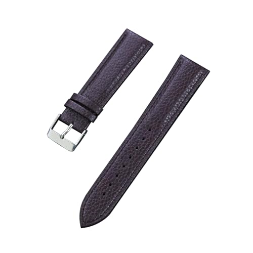 zyimodl 10-18mm Uni-Farben Lychee-Muster Hautfreundliches Rindsleder-Casualarmband mit Edelstahl-Dorn von zyimodl