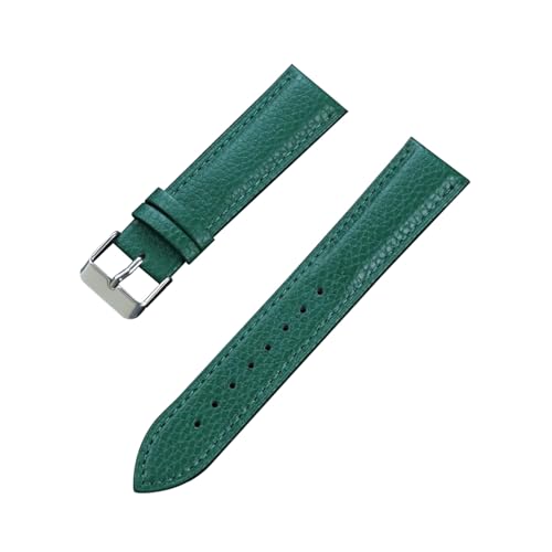 zyimodl 10-18mm Uni-Farben Lychee-Muster Hautfreundliches Rindsleder-Casualarmband mit Edelstahl-Dorn von zyimodl