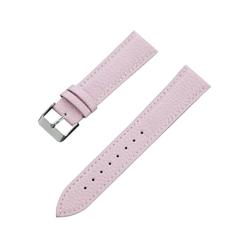 zyimodl 10-18mm Uni-Farben Lychee-Muster Hautfreundliches Rindsleder-Casualarmband mit Edelstahl-Dorn von zyimodl