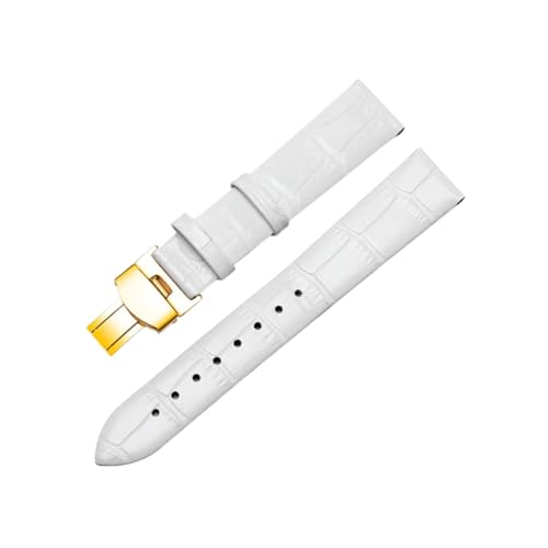 zyimodl 10-22mm Krokodilprägung Ultradünnes Kalbsleder-Armband mit Edelstahl-Faltenschließe von zyimodl