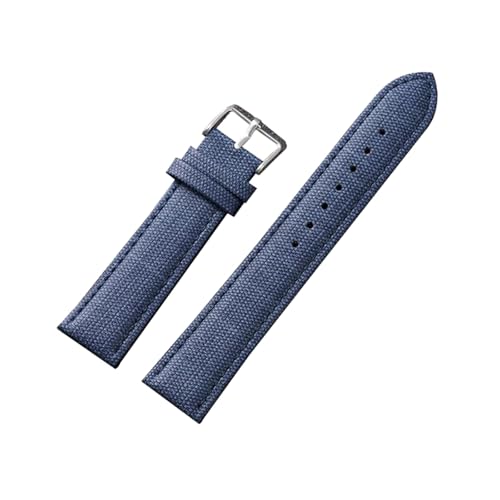 zyimodl 10-24mm Atmungsaktives weiches Nylon-Canvas-Armband mit allergikerfreundlichem Lederfutter von zyimodl