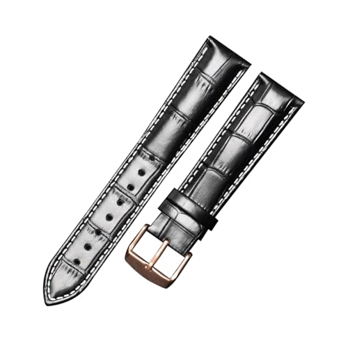 zyimodl 10-24mm Casual/Business Bambusmuster Kalbsleder-Armband mit wasserdichtem hautfreundlichem Futter von zyimodl