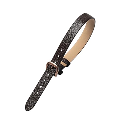 zyimodl 10mm Integriertes Design Lychee-Muster Wasserdichtes Atmungsaktives Rindsleder-Armband für Quarzuhren von zyimodl