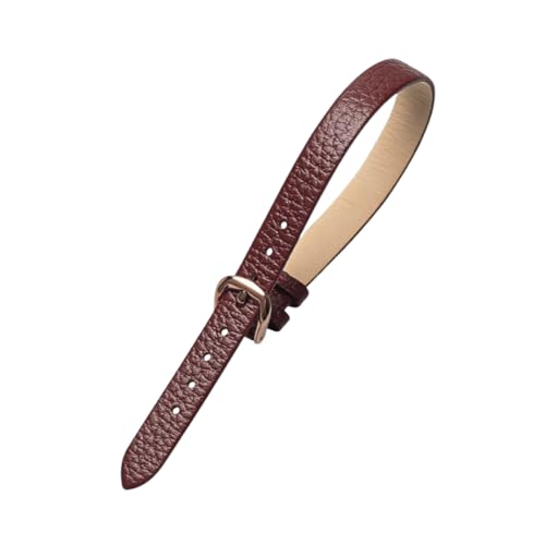 zyimodl 10mm Integriertes Design Lychee-Muster Wasserdichtes Atmungsaktives Rindsleder-Armband für Quarzuhren von zyimodl