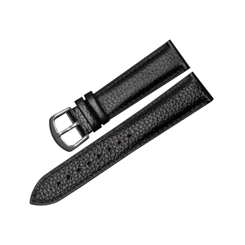 zyimodl 12-22mm Lychee-Muster Weiches hautfreundliches Kalbsleder-Armband mit Schnellwechsel-Federbügel von zyimodl