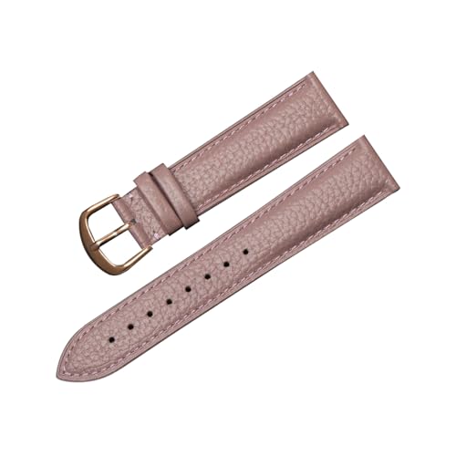 zyimodl 12-22mm Lychee-Muster Weiches hautfreundliches Kalbsleder-Armband mit Schnellwechsel-Federbügel von zyimodl