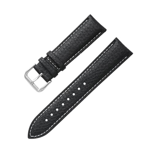 zyimodl 12-24mm Lychee-Muster Weiches wasserdichtes Kalbsleder-Armband für mechanische Vintage-Uhren von zyimodl