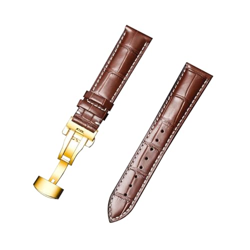 zyimodl 12-24mm Schnellwechsel-Rindsleder-Armband mit wasserdichtem allergikerfreundlichem Futter von zyimodl