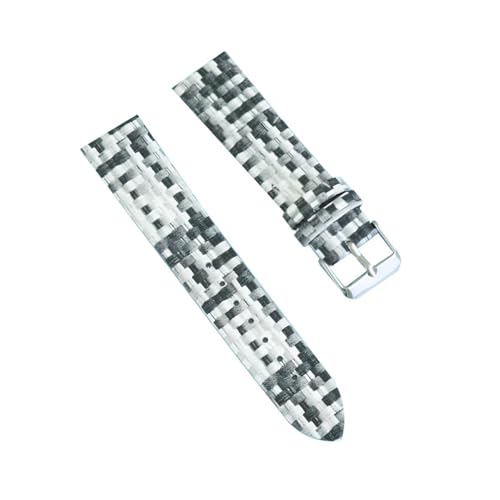 zyimodl 14-20mm Farbenfrohes Mosaik-Karo-Rindsleder-Armband für Damen-Smartwatches von zyimodl