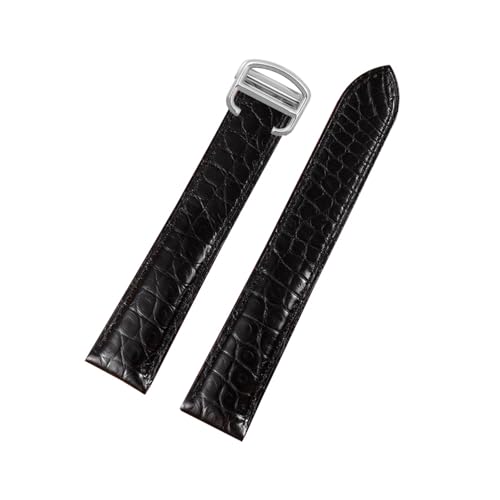 zyimodl 14-24mm Farbenfrohes atmungsaktives Perlenalligatorleder-Armband mit hautfreundlichem Futter & Schmetterlingsschließe von zyimodl