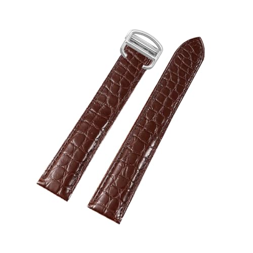 zyimodl 14-24mm Farbenfrohes atmungsaktives Perlenalligatorleder-Armband mit hautfreundlichem Futter & Schmetterlingsschließe von zyimodl