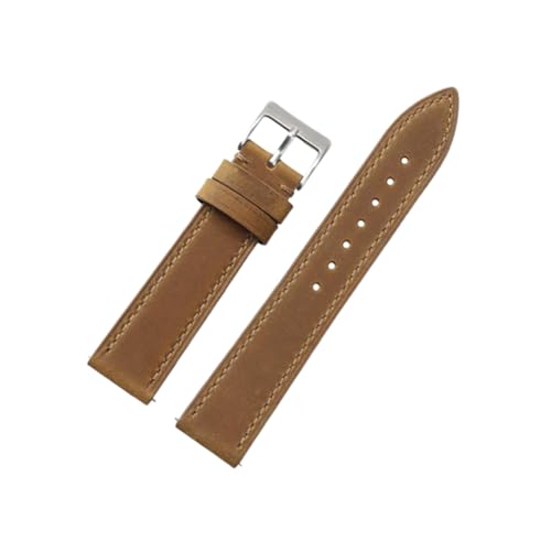 zyimodl 18-22mm Schnellwechsel-Vintage wasserdichtes Nubukleder-Armband für mechanische Uhren von zyimodl