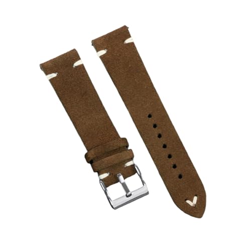 zyimodl 18-22mm Uni-Farben Verdicktes hautfreundliches Wildleder-Armband mit Schnellwechsel-Federbügel von zyimodl