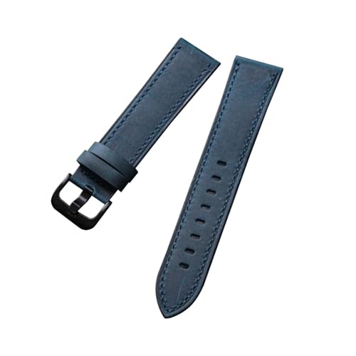 zyimodl 18-24mm Vintage Mattes Wasserdichtes Rindsleder-Armband für Herren-Smartwatches von zyimodl