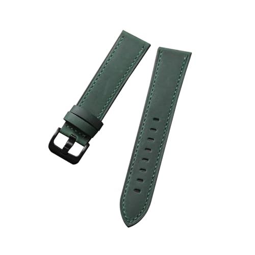 zyimodl 18-24mm Vintage Mattes Wasserdichtes Rindsleder-Armband für Herren-Smartwatches von zyimodl