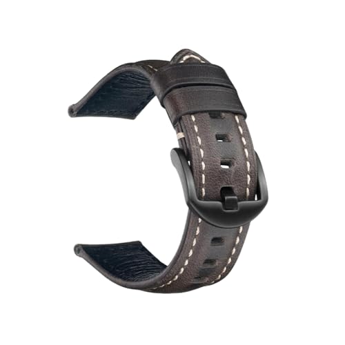 zyimodl 18-26mm Vintage Handgefertigtes Ölgewachstes Rindsleder-Armband mit schwarzer Edelstahl-Dornschließe zyimodl 18-26mm Vintage Handgefertigtes Ölgewachstes Rindsleder-Armband mit schwarzer Edelstahl-Dornschließe von zyimodl
