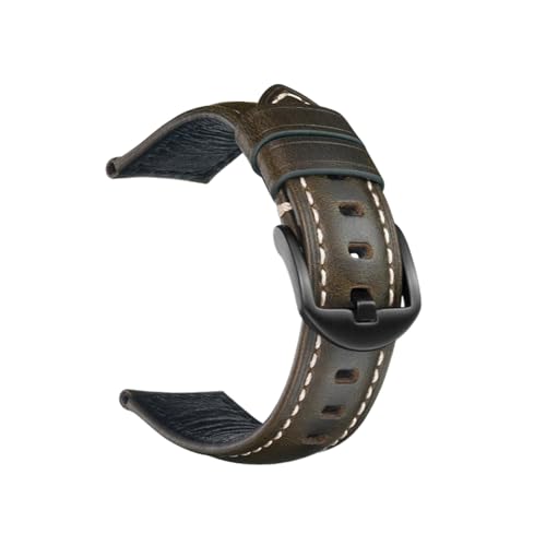 zyimodl 18-26mm Vintage Handgefertigtes Ölgewachstes Rindsleder-Armband mit schwarzer Edelstahl-Dornschließe zyimodl 18-26mm Vintage Handgefertigtes Ölgewachstes Rindsleder-Armband mit schwarzer Edelstahl-Dornschließe von zyimodl