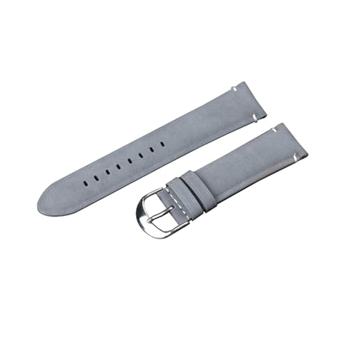 zyimodl 20-22mm Herren-Vintage-Weiches Wasserdichtes Mattes Rindsleder-Armband mit Edelstahl-Dorn von zyimodl