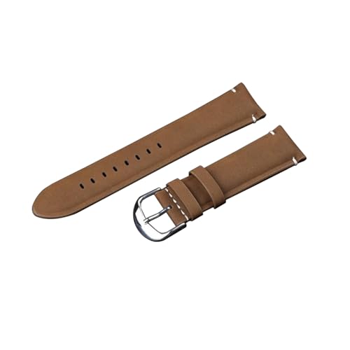 zyimodl 20-22mm Herren-Vintage-Weiches Wasserdichtes Mattes Rindsleder-Armband mit Edelstahl-Dorn von zyimodl