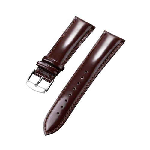 zyimodl 20-22mm Hochglanz-Pferdehinternleder-Wasserdichtes Armband für mechanische/Quarzuhren von zyimodl