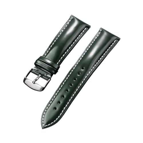 zyimodl 20-22mm Hochglanz-Pferdehinternleder-Wasserdichtes Armband für mechanische/Quarzuhren von zyimodl