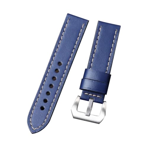 zyimodl 20-24mm Glattgeprägtes/Lychee-Muster Wasserdichtes Rindsleder-Armband für mechanische Uhren von zyimodl