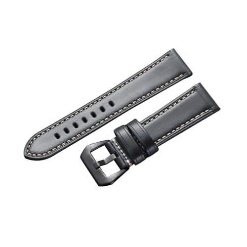zyimodl 20-26mm Herren-Vintage wasserdichtes Rindsleder-Armband mit schwarzer Edelstahl-Dornschließe zyimodl 20-26mm Herren-Vintage wasserdichtes Rindsleder-Armband mit schwarzer Edelstahl-Dornschließe von zyimodl