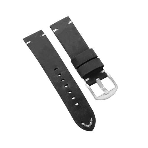 zyimodl 22-26mm Vintage Verdicktes Mattes Rindsleder-Armband für Herren-Mechanikuhren von zyimodl