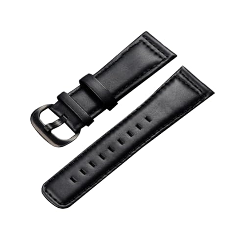 zyimodl 28mm Wasserdichtes Verdicktes Rindsleder-Armband für Herren-Quarzuhren von zyimodl