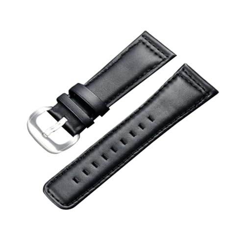 zyimodl 28mm Wasserdichtes Verdicktes Rindsleder-Armband für Herren-Quarzuhren von zyimodl