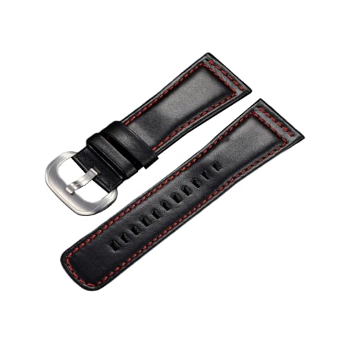 zyimodl 28mm Wasserdichtes Verdicktes Rindsleder-Armband für Herren-Quarzuhren von zyimodl