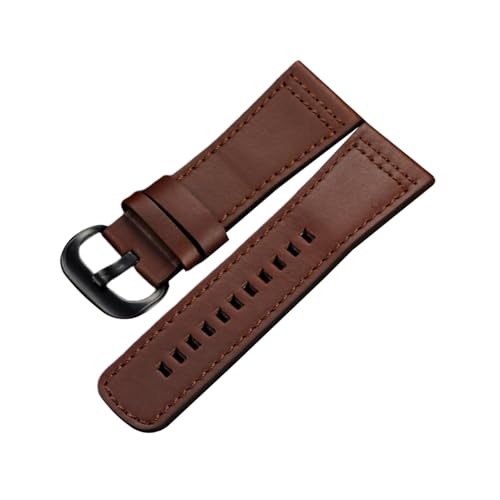 zyimodl 28mm Wasserdichtes Verdicktes Rindsleder-Armband für Herren-Quarzuhren von zyimodl