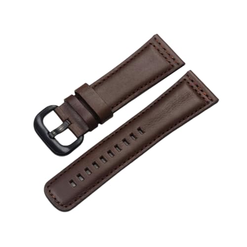 zyimodl 28mm Wasserdichtes Verdicktes Rindsleder-Armband für Herren-Quarzuhren von zyimodl