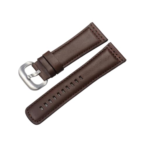 zyimodl 28mm Wasserdichtes Verdicktes Rindsleder-Armband für Herren-Quarzuhren von zyimodl