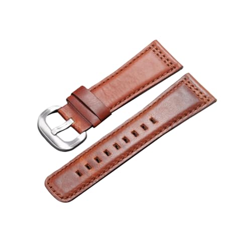 zyimodl 28mm Wasserdichtes Verdicktes Rindsleder-Armband für Herren-Quarzuhren von zyimodl