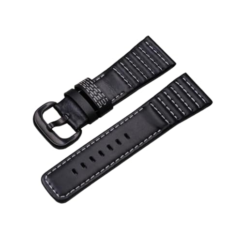 zyimodl 28mm Wasserdichtes Verdicktes Rindsleder-Armband für Herren-Quarzuhren von zyimodl