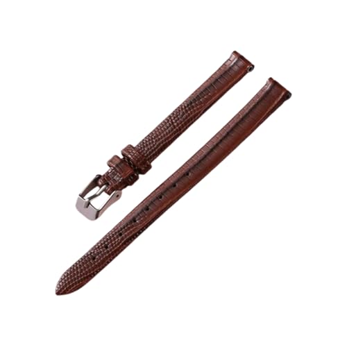 zyimodl 8-16mm Kleingröße Echsenmuster Wasserdichtes Kalbsleder-Armband für Damen-Quarzuhren von zyimodl