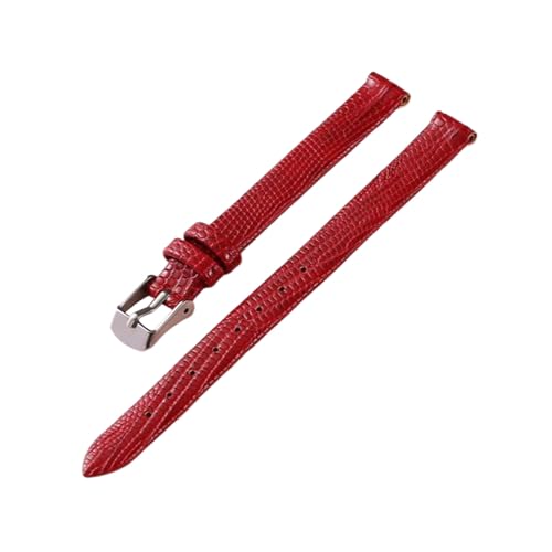 zyimodl 8-16mm Kleingröße Echsenmuster Wasserdichtes Kalbsleder-Armband für Damen-Quarzuhren von zyimodl
